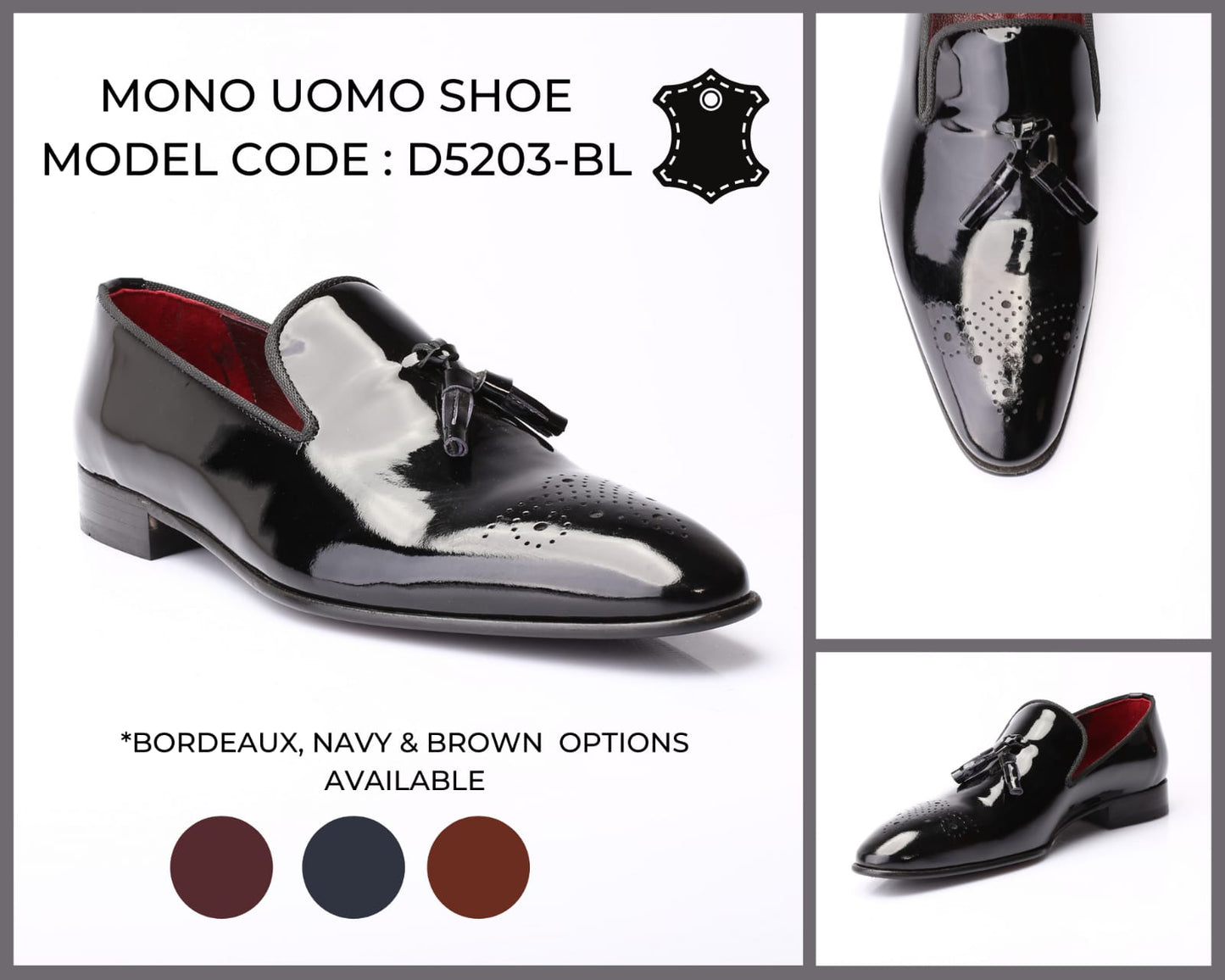 Mono Uomo Shoe - Model Code: D5203-BL