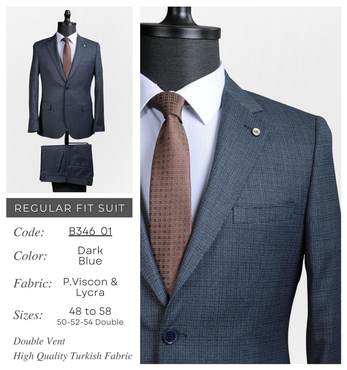 Regular Fit Dark Blue Suit