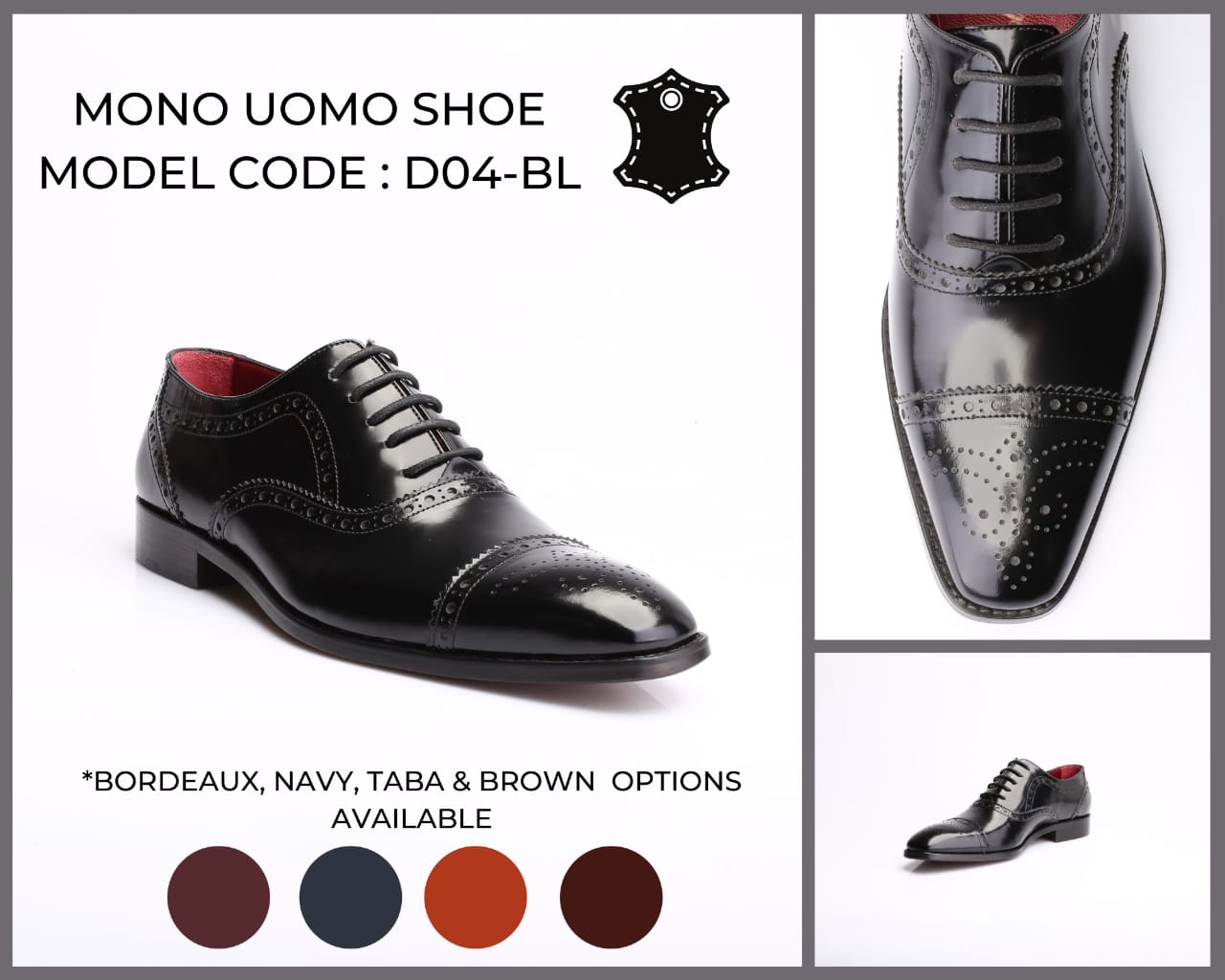 Mono Uomo Shoe - Model Code: D04-BL