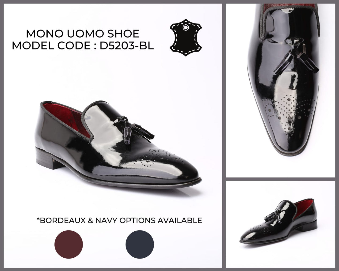 Mono Uomo Shoe - Model Code: D5203-BL